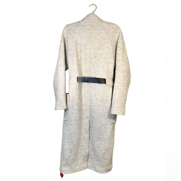 NWT Ba&Sh Come Wool White Tranch Coat Black Leather Belt Size XS - Picture 10 of 16